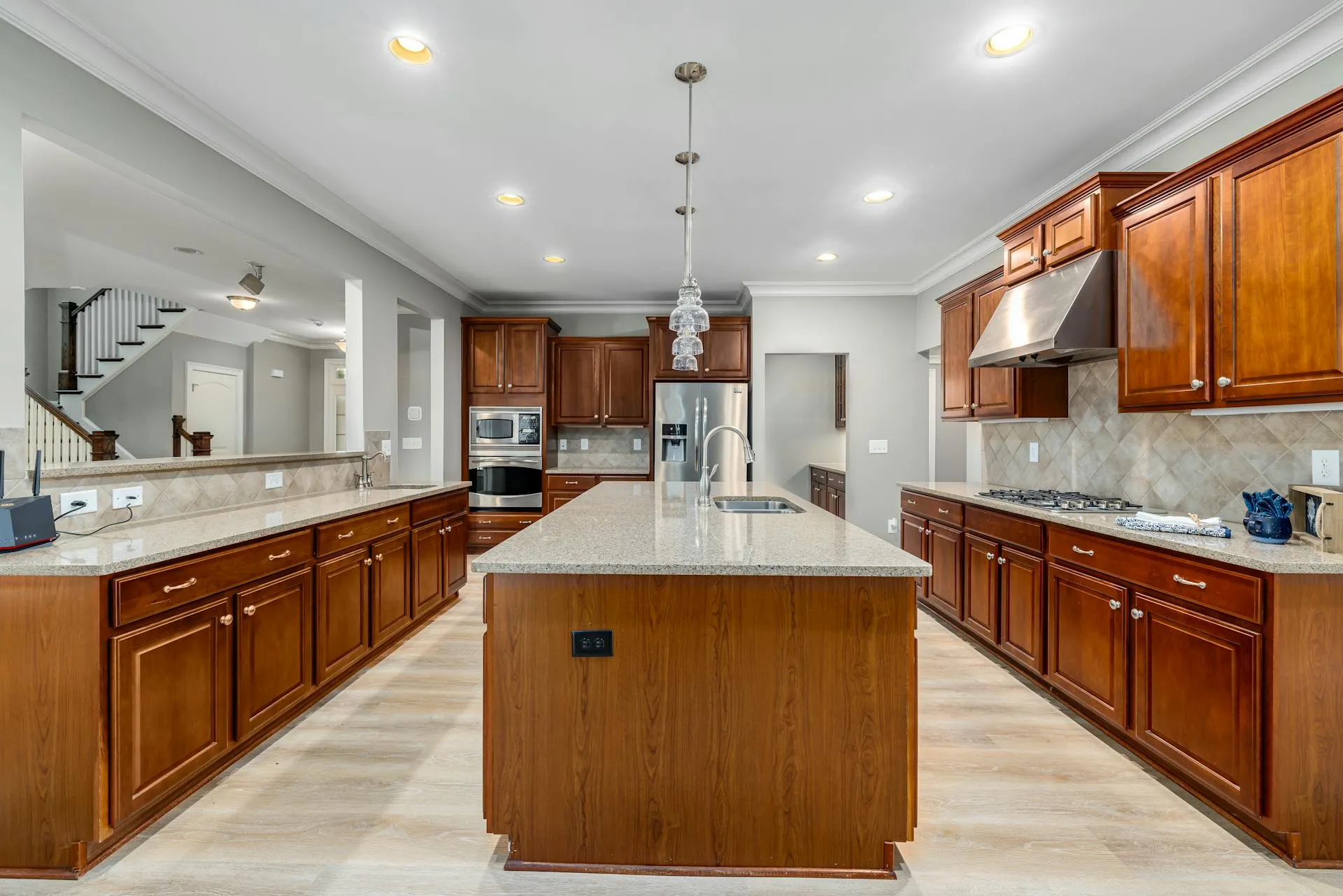 Modern island kitchen interior design by FurnoSpace™