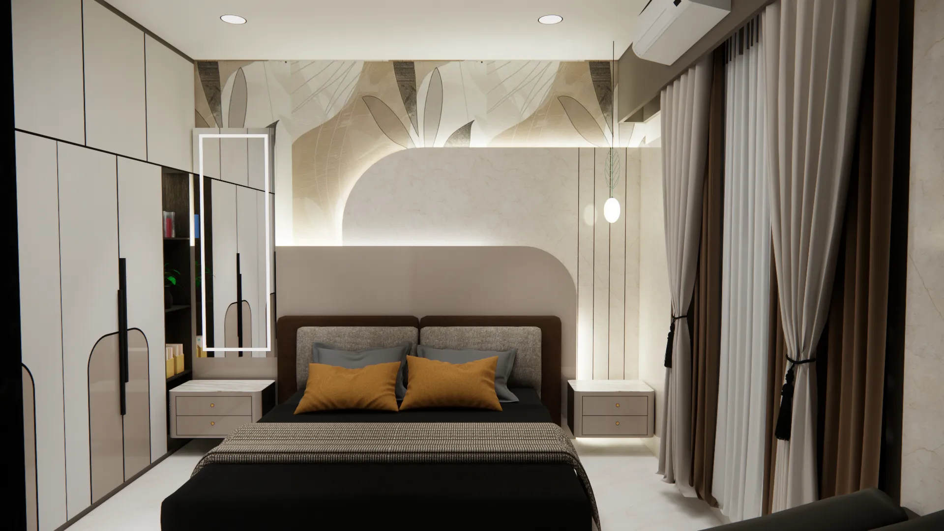 Luxury bedroom interior